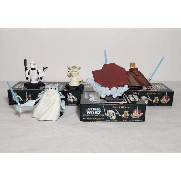 Star Wars Clone Wars 2"-3" Gentle Giant Bust Ups Lot Of 5 Pre-owned - Picture 2 of 7